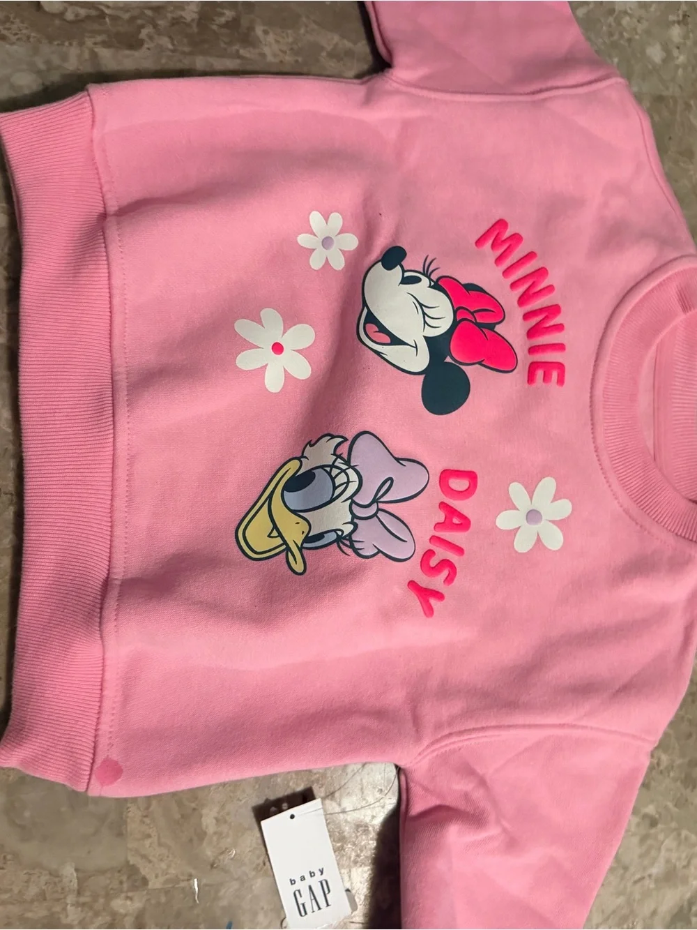 GAP Pink Minnie & Daisy Pullover Sweatshirt